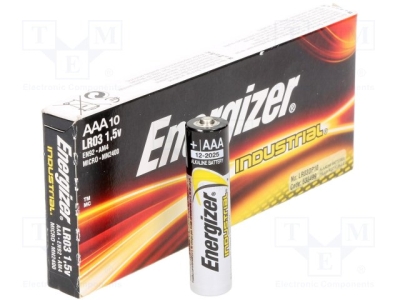 Батерия ENERGIZER LR03 BAT-LR03/EGI-BOX Батерия: алкална; 1,5V; AAA, R3; Industrial
